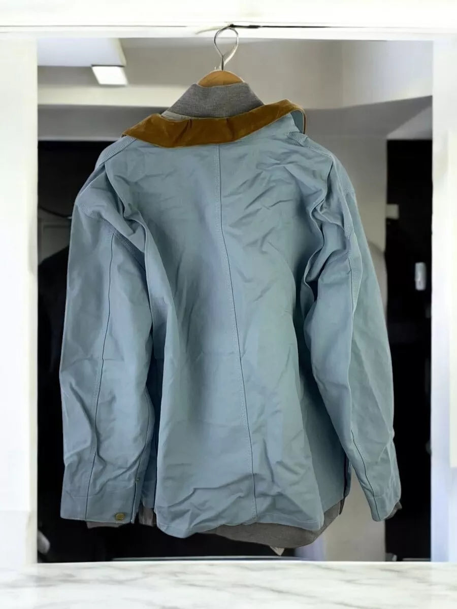 sacai × Carhartt Jacket Blue Cotton Size 3 Model 23-03110M Rare Used from Japan