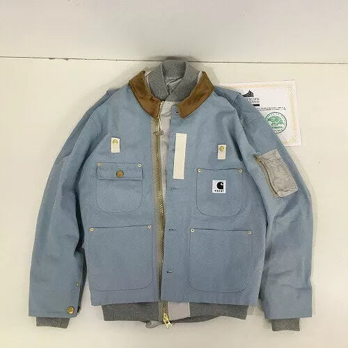 Carhartt WIP sacai Canvas MA-1 Jacket Light Blue Size 2 Used gift